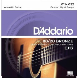 DAddario EJ13 80/20 Bronze Akustik Gitar Teli (11-52)