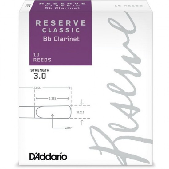 D'addario Reserve Classic no.3 Bb Klarnet Kamış