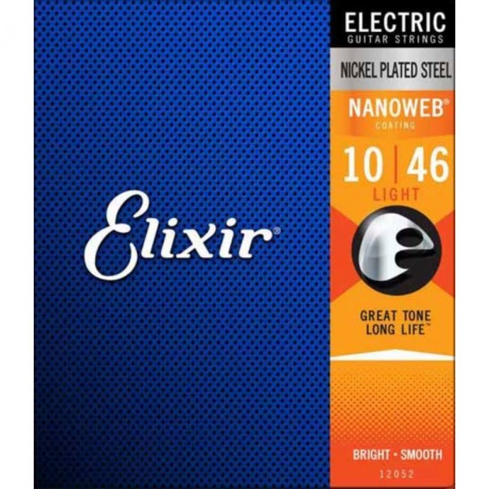 Elixir 12052 Nanoweb Light Elektro Gitar Teli (10-46)