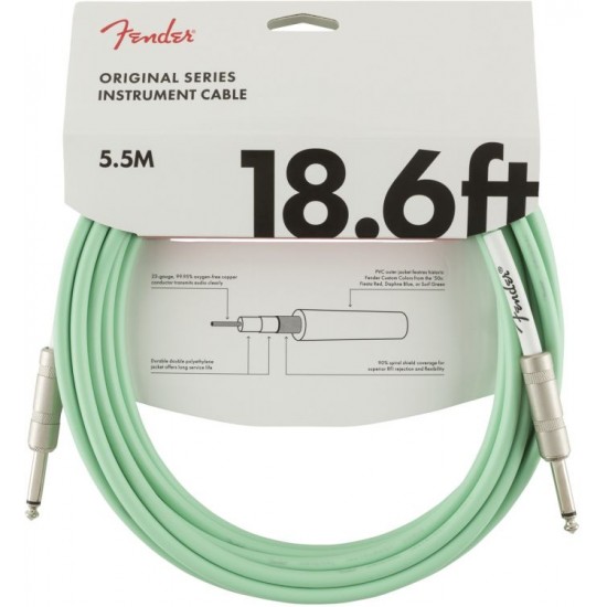 Fender Original Instrument Cable Surf Green 5.5 Metre Kablo