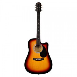 Squier SA-105CE Dreadnought Cutaway Sunburst Elektro Akustik Gitar